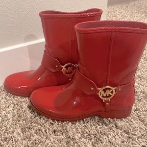 Michael Kors Red Rain Boots